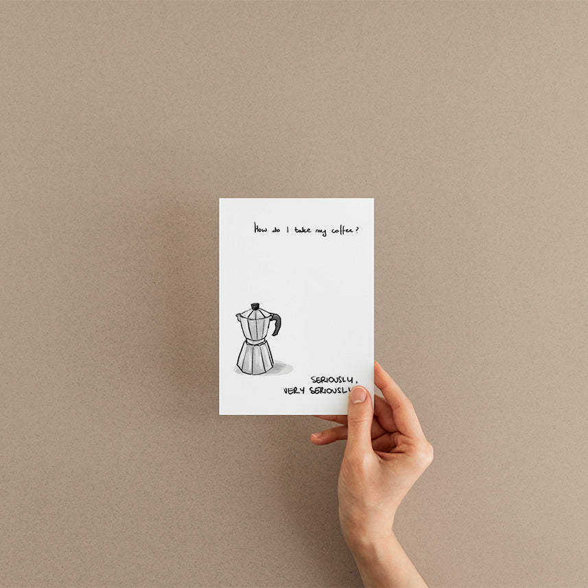 Carte de voeux cafetière italienne