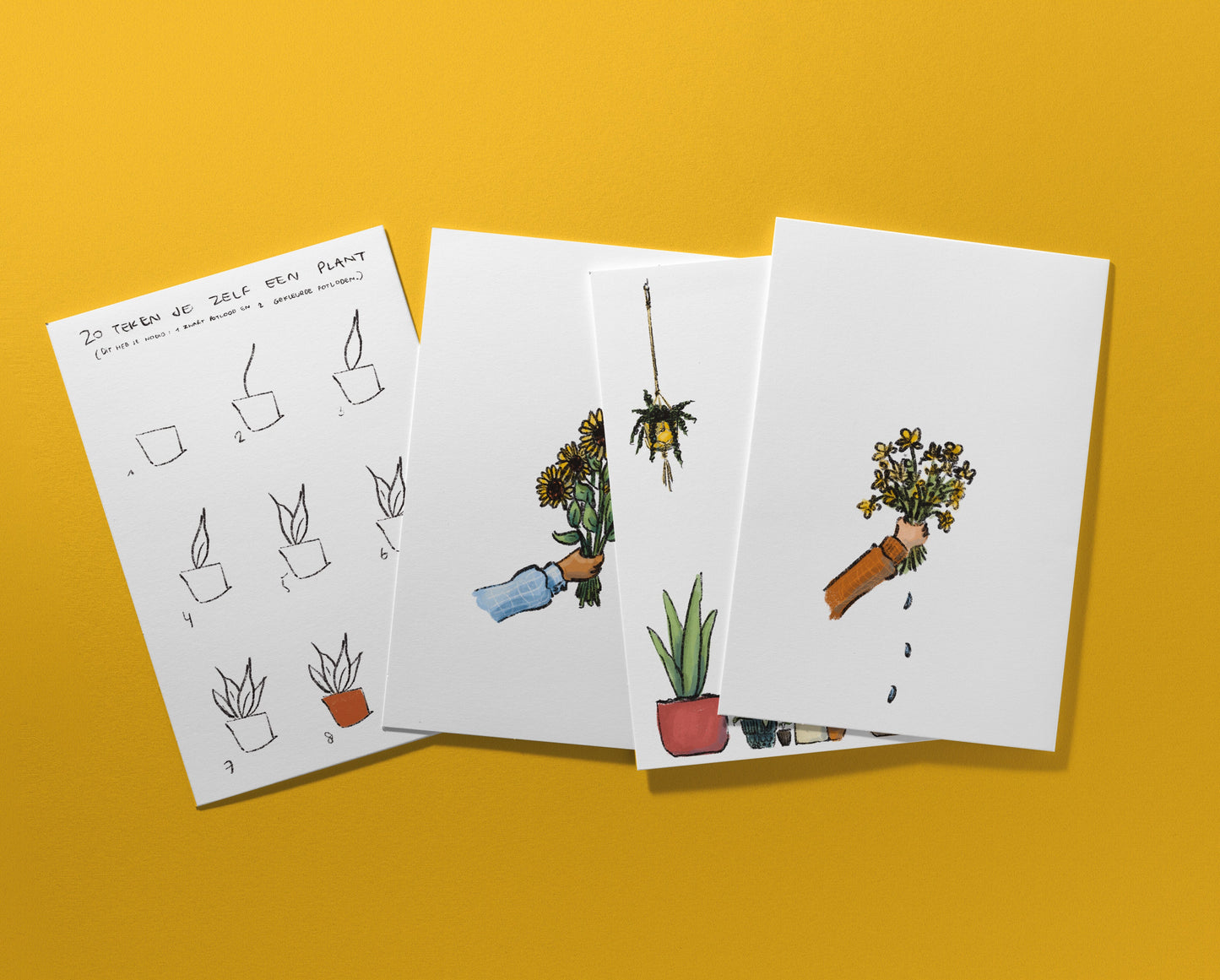 Set de cartes de vœux pour les amoureux des plantes
