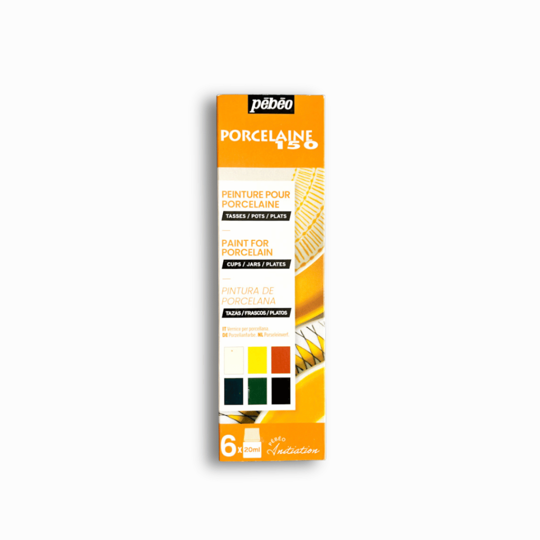 Kit de démarrage peinture sur porcelaine Pébéo – Set n°1 (6 x 20 ml)