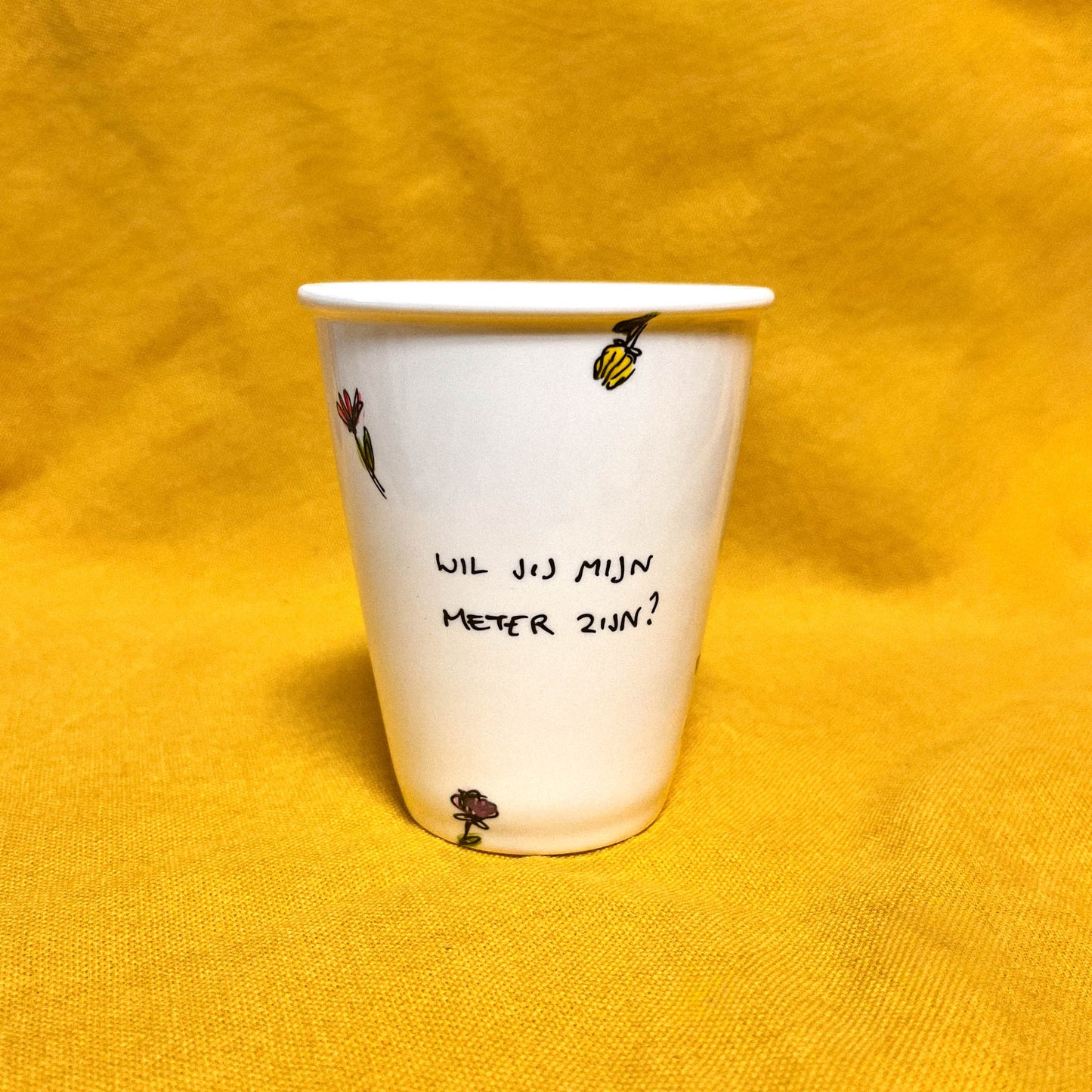 Tasse peinte à la main – Veux-tu être ma marraine ?