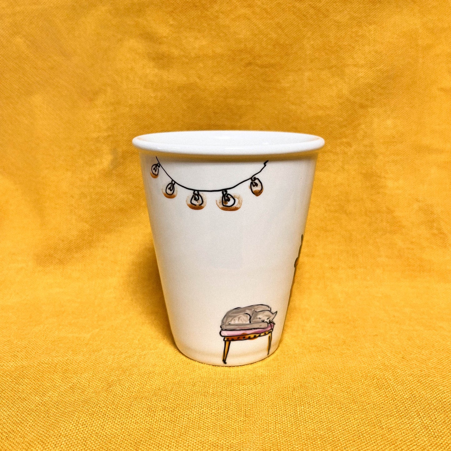 Tasse peinte à la main – Une dose de cosy