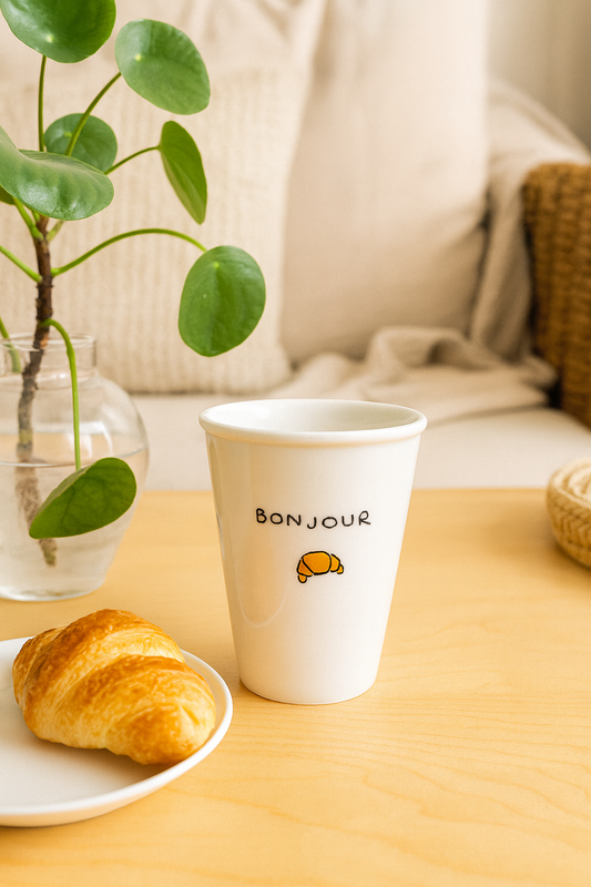 Tasse 'Bonjour'