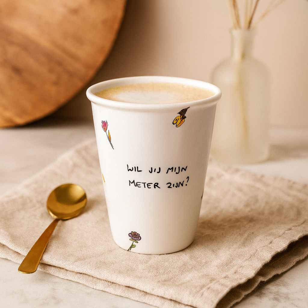 Tasse peinte à la main – Veux-tu être ma marraine ?